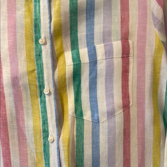 GAP Multicolor Striped BoyfriendShirt - Picture 5 of 8